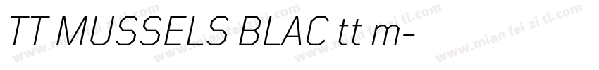 TT MUSSELS BLAC tt m字体转换